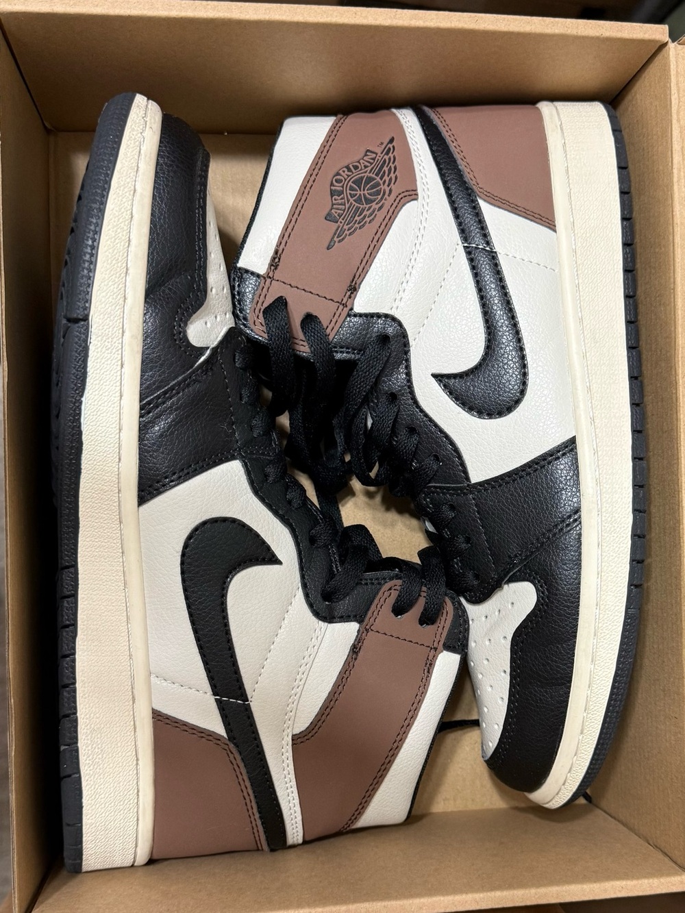 Jordan 1 Retro High OG - Black/White/Brown Men's Sneakers size 8.5